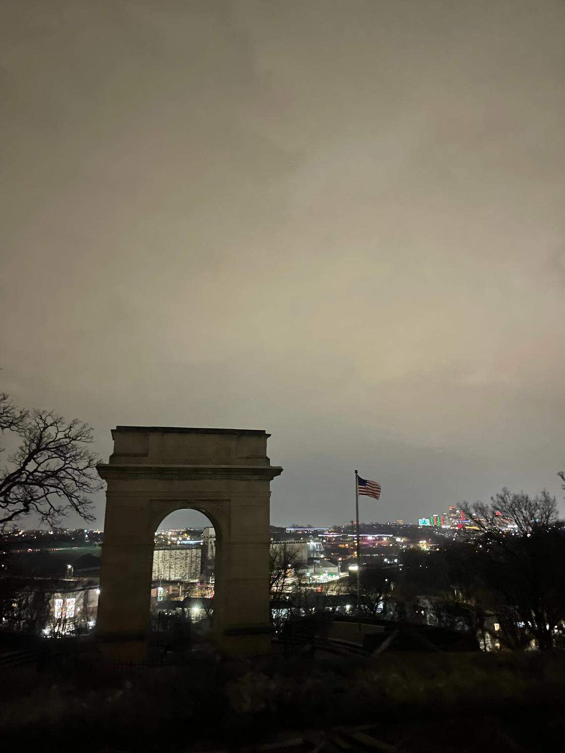 The Rosedale Arch stands on a hill next to the Rosedale Middle School campus on the morning of Dec. 18, 2025.