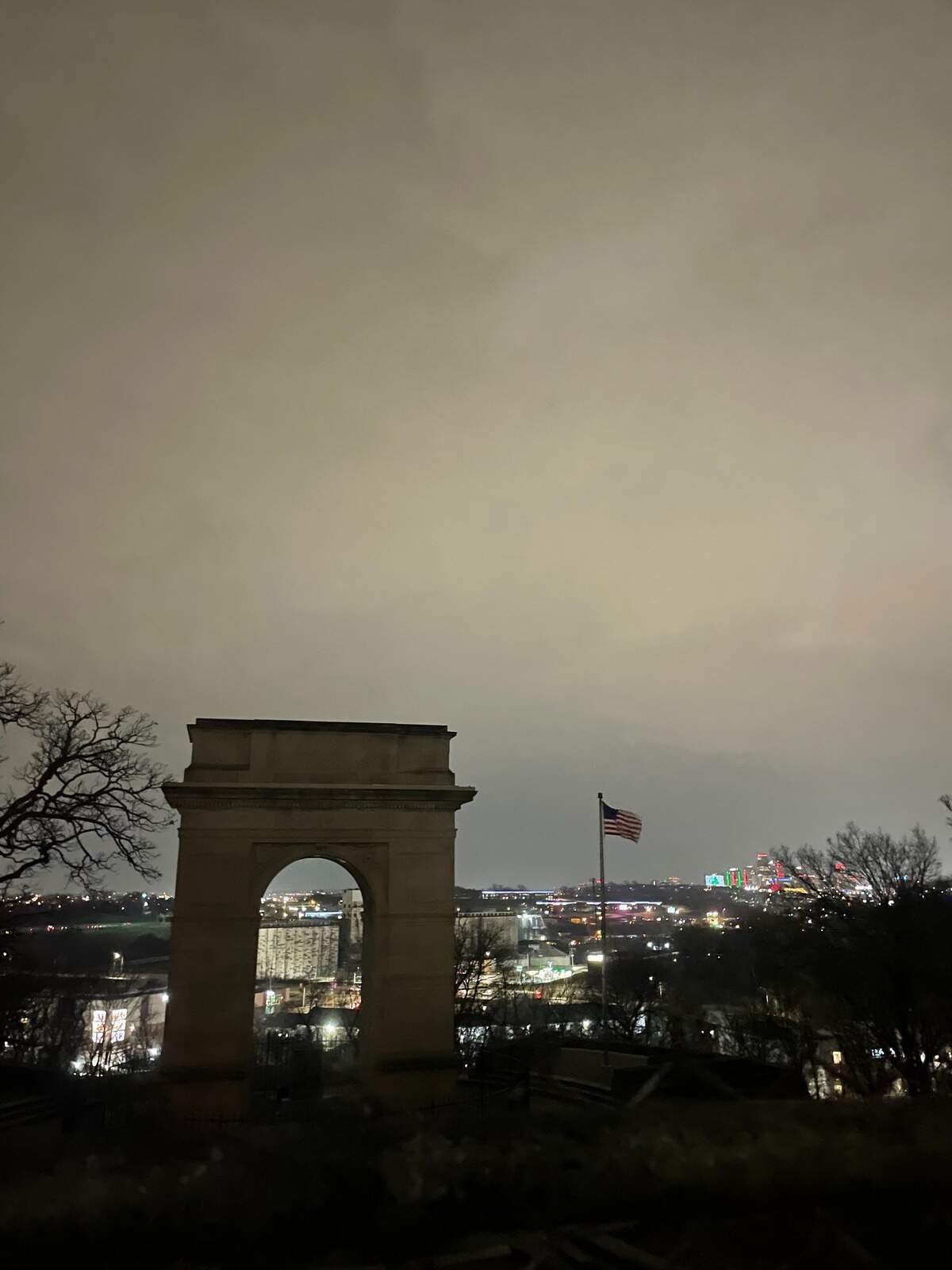 The Rosedale Arch stands on a hill next to the Rosedale Middle School campus on the morning of Dec. 18, 2025.