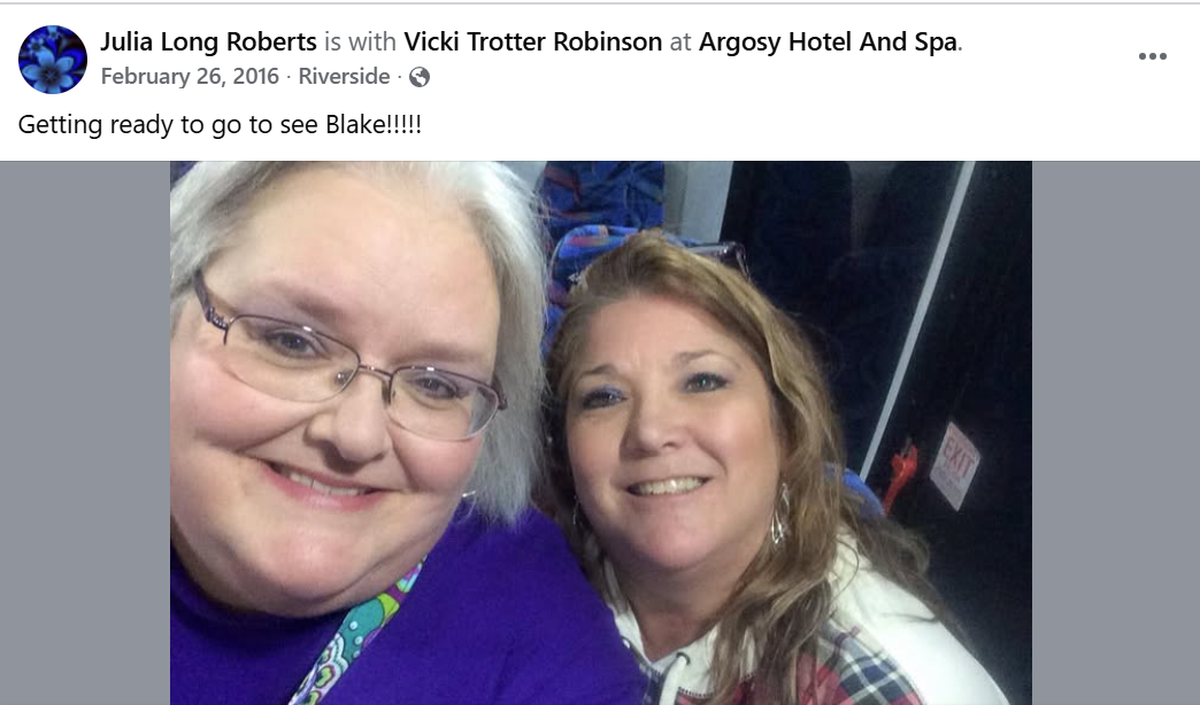 Screenshot from Julia Roberts’ public Facebook page