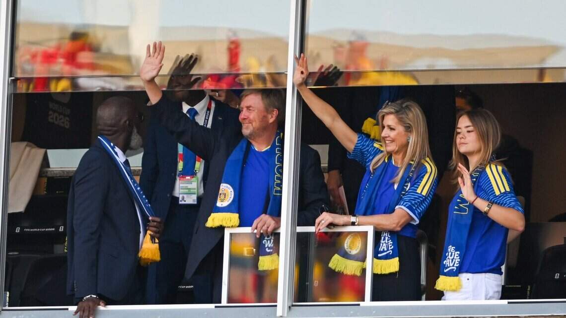 Watch the Dutch King and Queen arrive at Kansas City Stadium for World Cup match