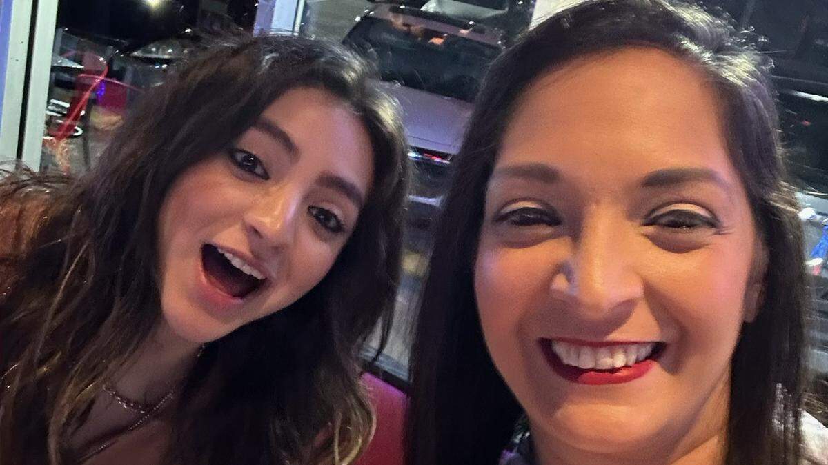 Adriana Galvan, 19, shared a laugh with her mother, Lisa Lopez-Galvan.