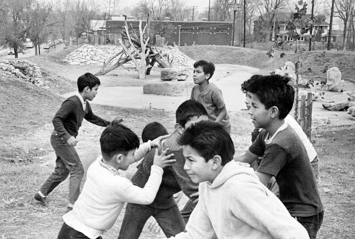 This playground that once stood at 27th and Madison was leveled to make way for I-35.