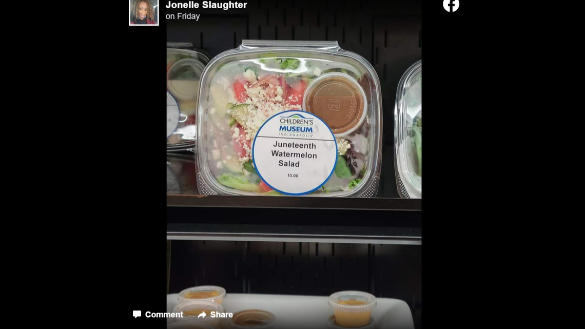 The Children’s Museum of Indianapolis is facing backlash after offering a “Juneteenth watermelon salad” at an upcoming celebration of the holiday.