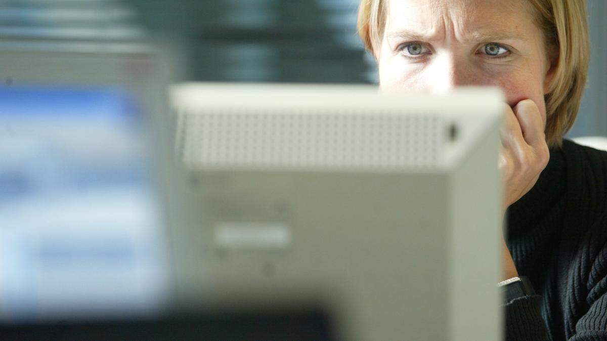 Woman working at her computer.