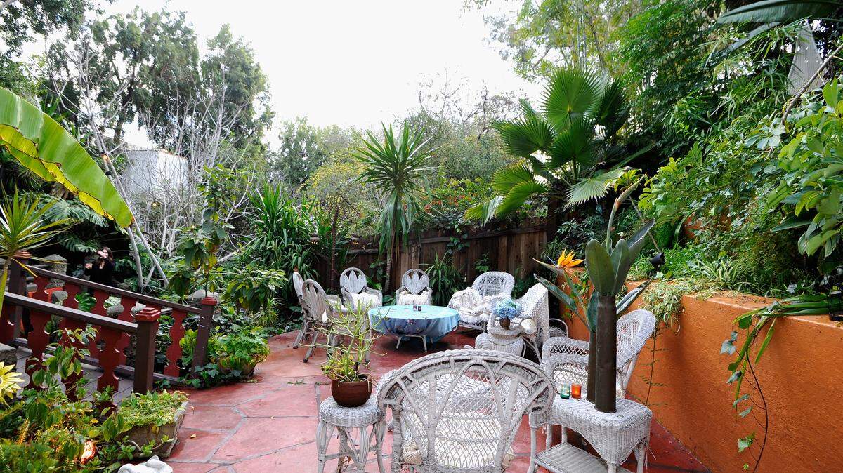 A backyard patio.