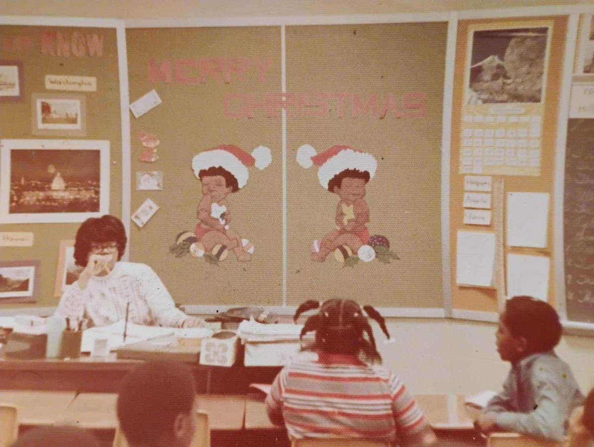 Marva Jean Shaw taught in the Kansas City, Kansas Unified School District, say family members. She shown here in a KCK classroom. Shaw died June 16 at 83.