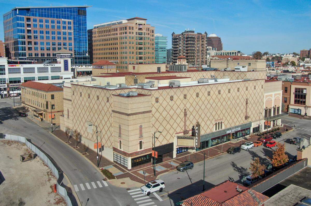 Seville East, the site of former Cinemark on the Plaza movie theater and Brio Italian Grille could be ripe for improvements including a much taller structure. The area was seen on Wednesday, Nov. 12, 2025.