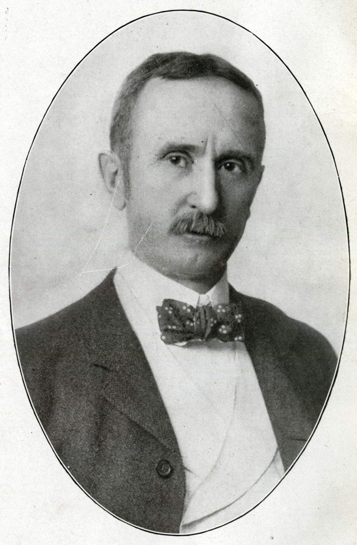 August R. Meyer, first president of the Board of Park Commissioners. ​