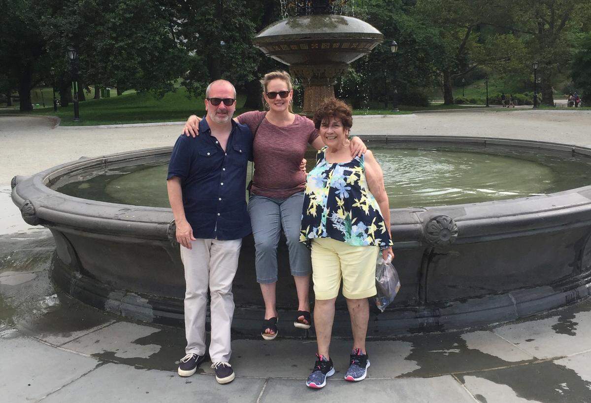 Before COVID-19: Three happy visitors in New York City’s Central Park.
