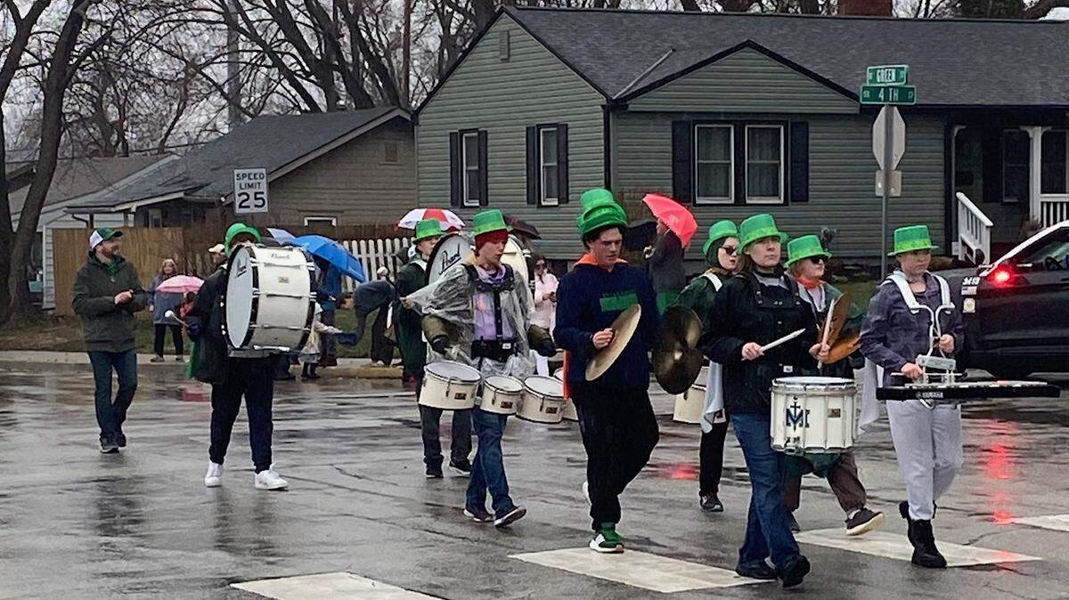 A little rain didn’t stop the marching bands at the Emerald Isle Parade in Lee’s Summit March 11.