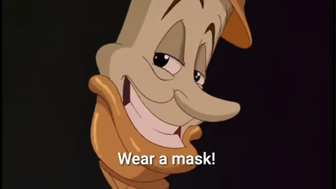 Noah Lindquist created a “Beauty and the Beast” parody video, titled “Wear a Mask.”