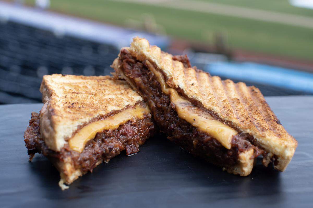 New at Kauffman Stadium: a brisket grilled cheese sandwich.
