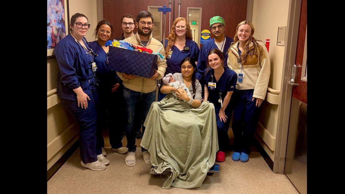 The University of Kansas Health System announced its first 2026 arrival: a baby girl born to mom Sweety and dad, Mayank, who works for the health system. 