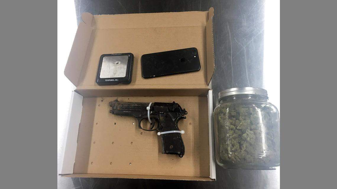 Police are looking for a drug dealer who left a cell phone, digital scale, loaded handgun and jar of marijuana at one of Merriam's parks. In a tweet addressed to the "Jackwagon," Merriam police said they would "love to have a chat . . . . #drugsarebad".