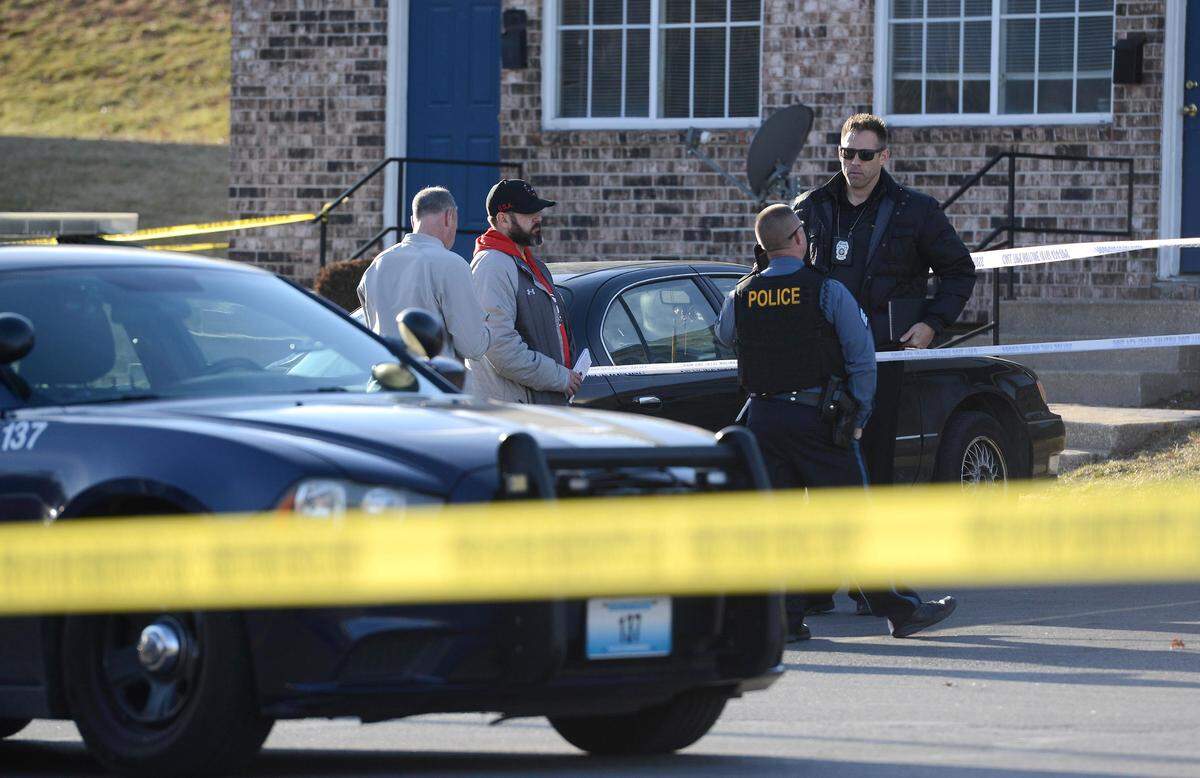 Kansas City police investigate a shooting Wednesday that killed a man and wounded a child in the 2000 block of Wheeling Avenue.