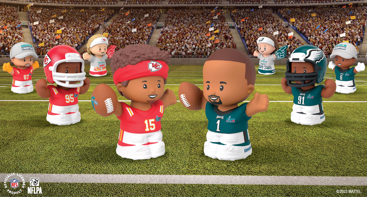 Mattel will only make the winning team’s Super Bowl-themed “Little People” set after pre-orders close on Feb. 21. Pre-orders for the losing team will be refunded.