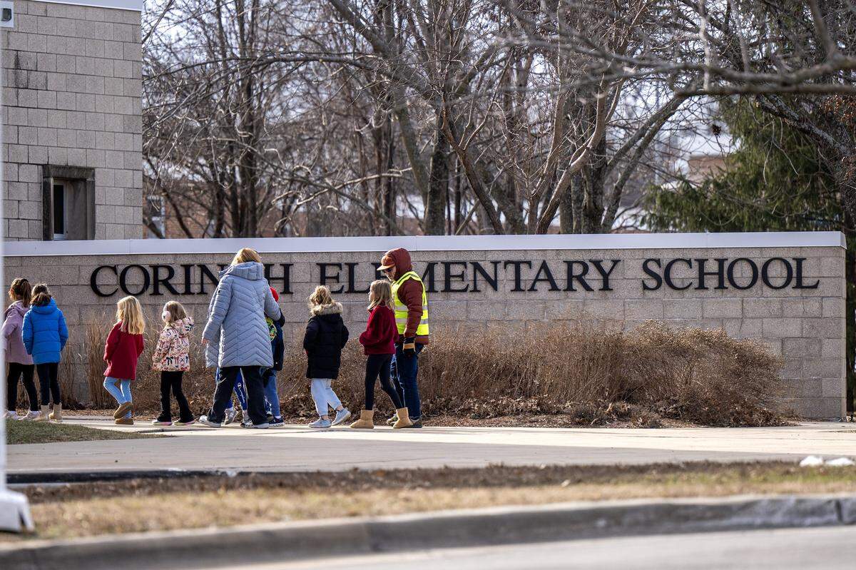 Corinth Elementary School at 8301 Mission Rd., is pictured on Thursday, Jan. 15, 2026, in Leawood.