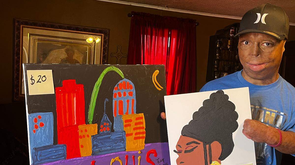 Trey Anthony Loomis had a successful art show at a Kansas City Crossroads studio on Saturday.