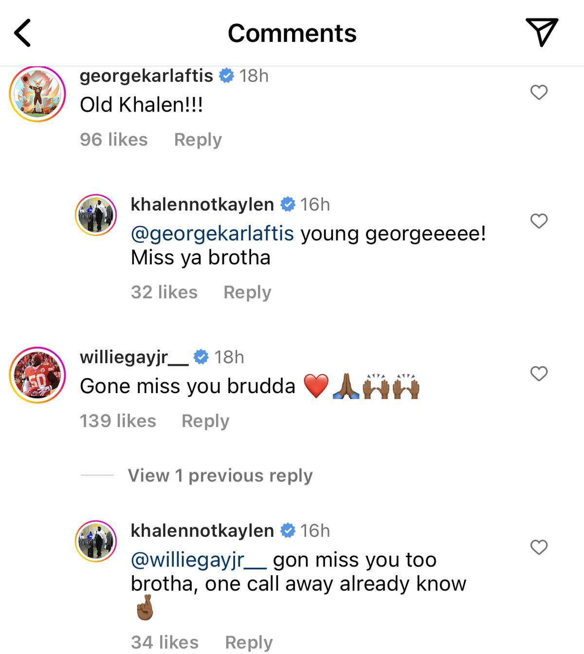 Chiefs players were happy for Saunders.