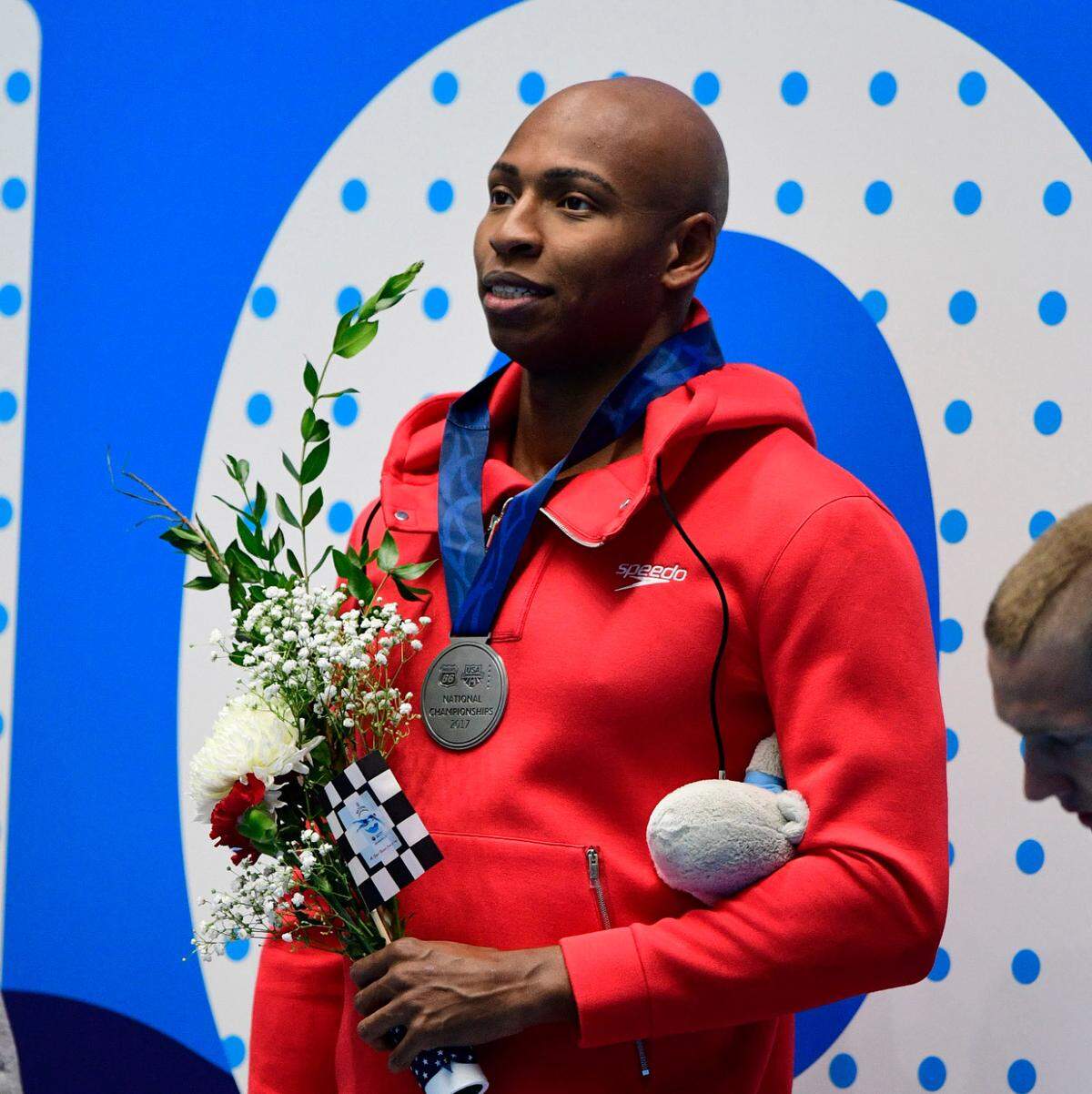 Cullen Jones won the silver in the men’s 50m butterfly during the 2017 USA Swimming Phillips 66 National Championships at Indiana University Natatorium in Indianapolis on June 28, 2017.