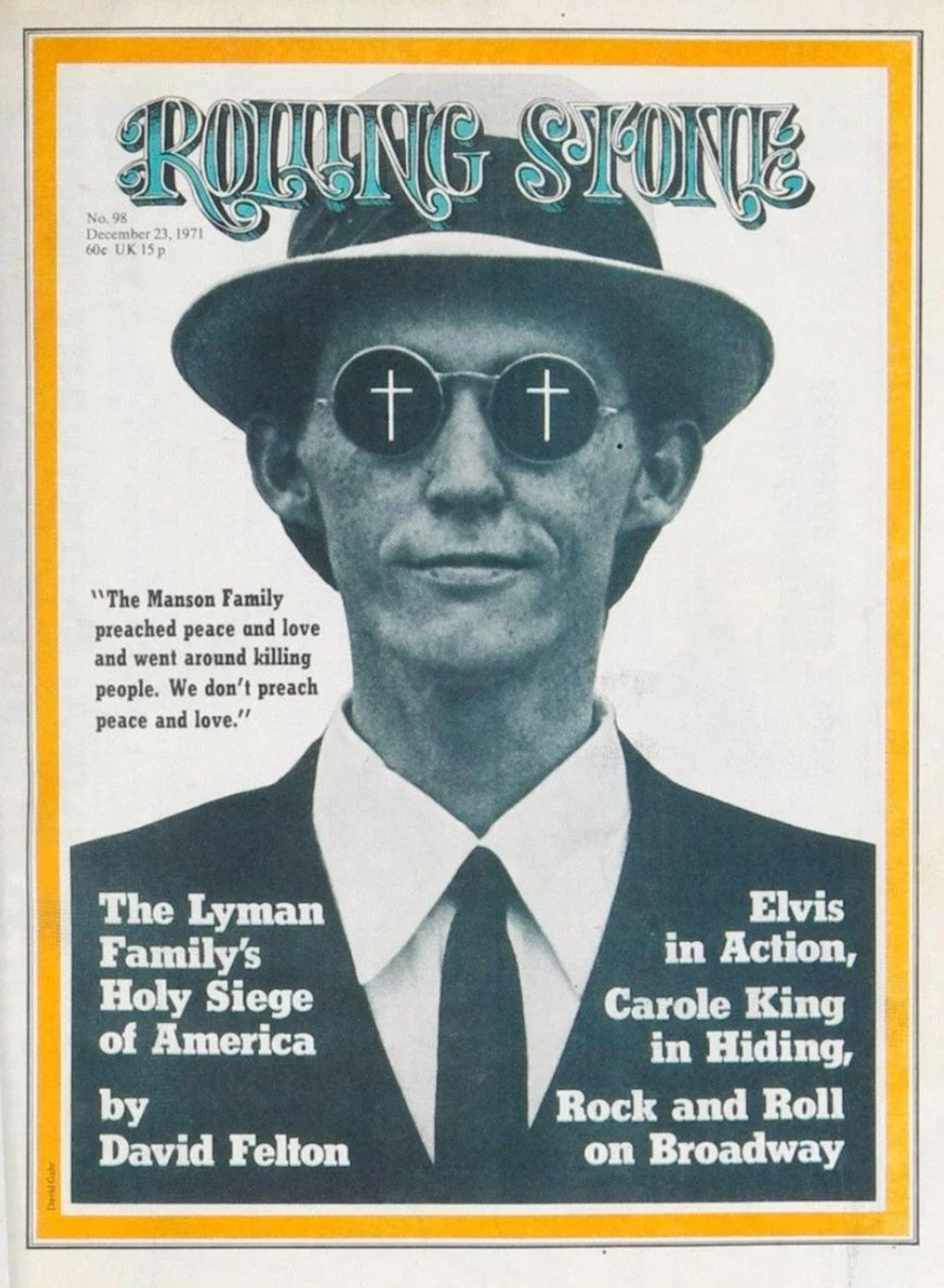 Mel Lyman and his followers were the subject of a two-part Rolling Stone cover story in 1971.