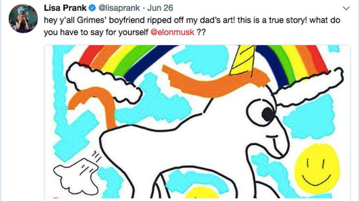 Elon Musk, creator of the Tesla electric car, has been accused by Colorado potter Tom Edwards of using Edwards' artwork of a farting unicorn for Tesla promotions without permission. Edwards' daughter, musician Lisa Frank, tweeted about it this week.