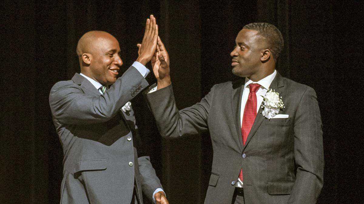 Kansas City Councilmen Quinton Lucas (left) and Jermaine Reed are two candidates for Kansas City mayor under the age of 40.