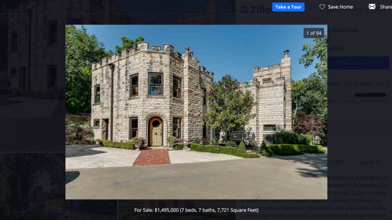Live like royalty in this 19th century castle that’s for sale in Kansas