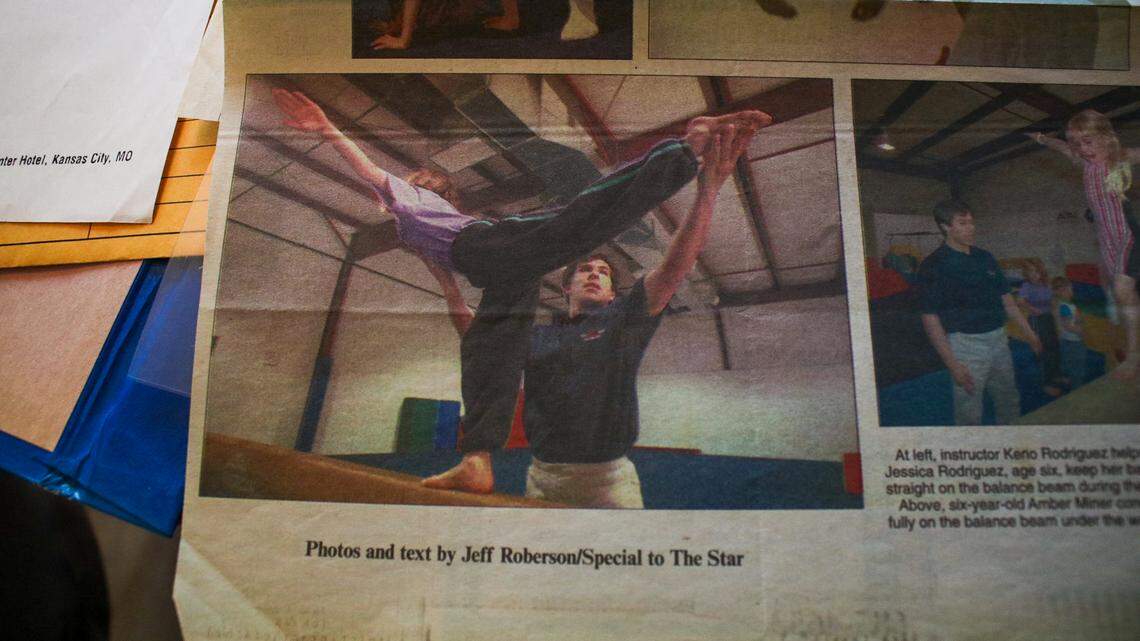 Keno Rodriguez is seen coaching gymnastics in a March 23, 1996 issue of The Kansas City Star.