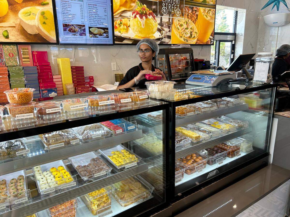Bikanervala sells dozens of desserts like “an Indian version of The Cheesecake Factory.”