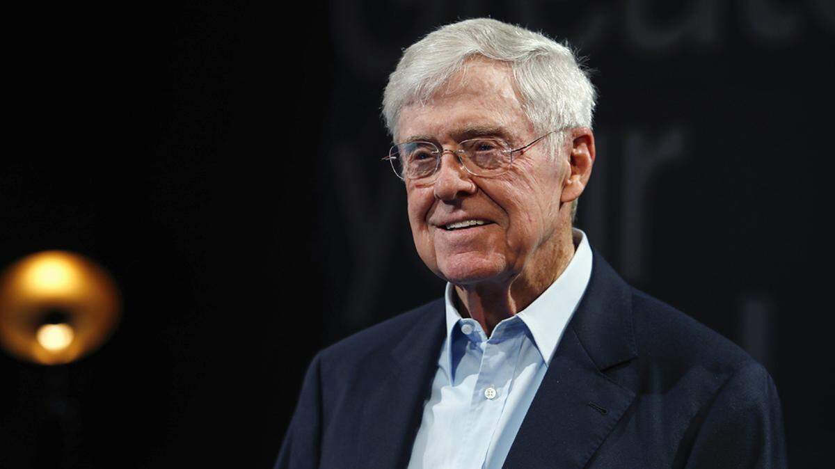 Charles Koch, chairman of Wichita-based company Koch.