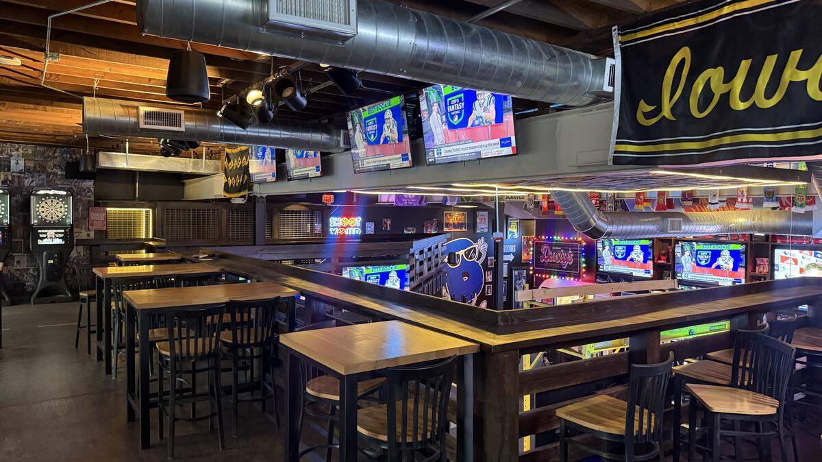 Beckett’s has a mezzanine level overlooking its big screen.