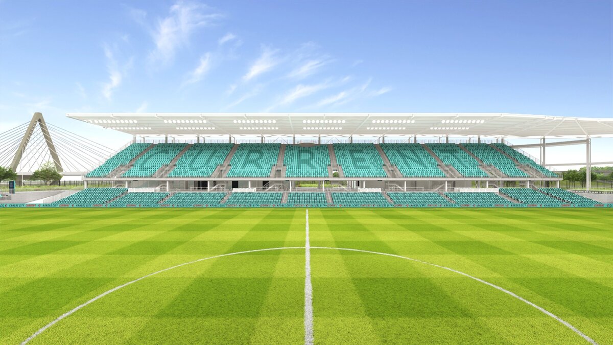 A render of the new Kansas City Current stadium coming to Berkley Riverfront in 2024.