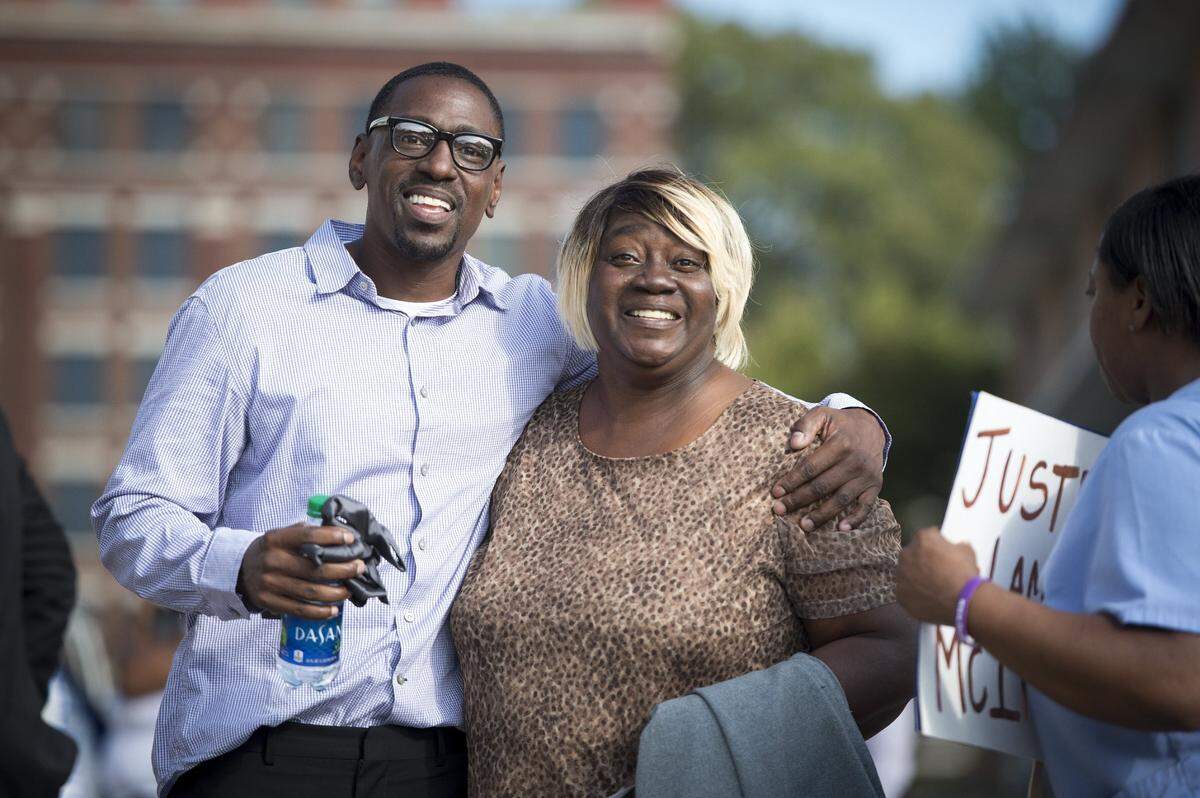 After 23 years in prison for a double murder he did not commit, Lamonte McIntyre in 2017 walked out of the courthouse in Kansas City, Kansas, a free man. He took a freedom stroll with his mother, Rosie McIntyre, who always believed in his innocence.