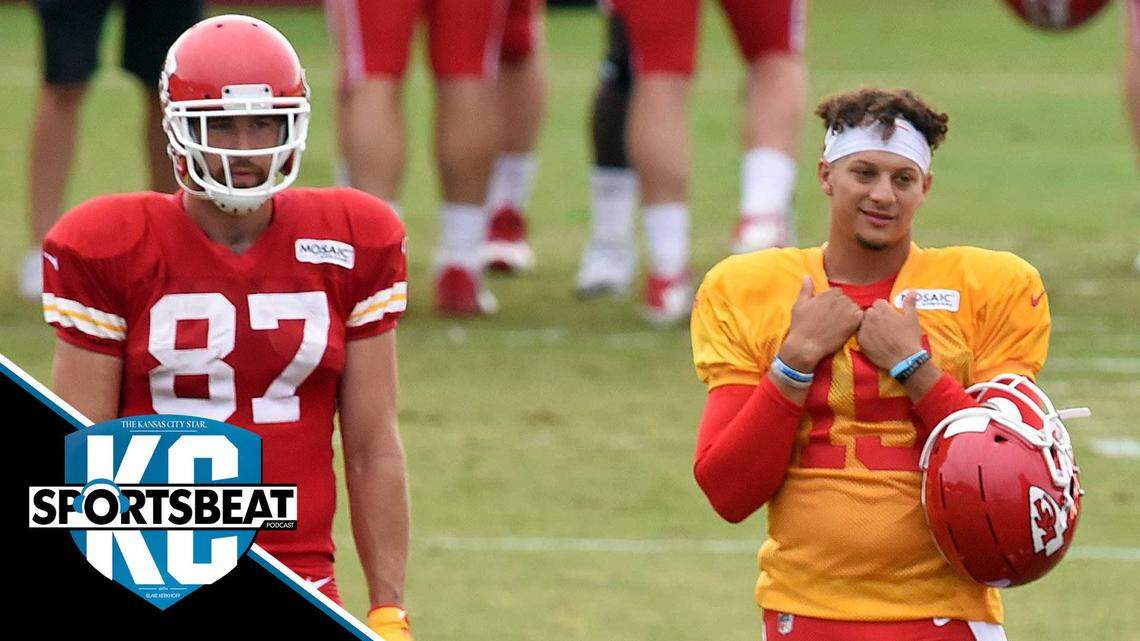 On Chiefs media day Wednesday, we hear from Patrick Mahomes about his ankle and Travis Kelce about his push and then hug of offensive coordinator Eric Bienemy during the game against the Colts.