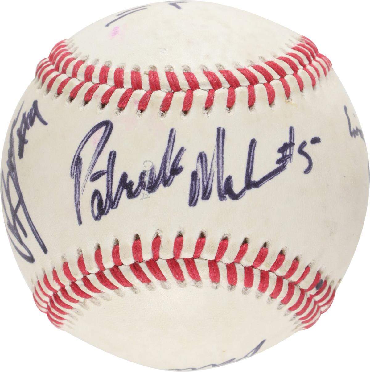 This baseball autographed by Patrick Mahomes a decade ago is up for auction.