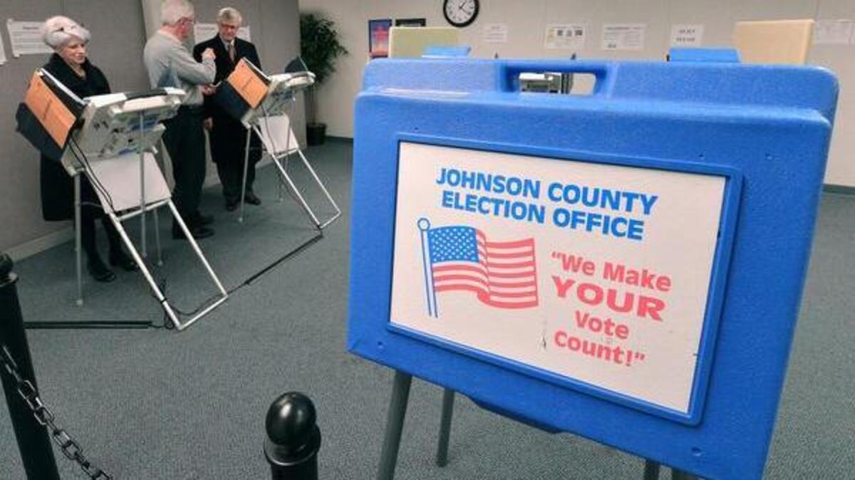 At the Johnson County Election Office in Olathe, Linda and Bob Wilhelm voted early last month.
