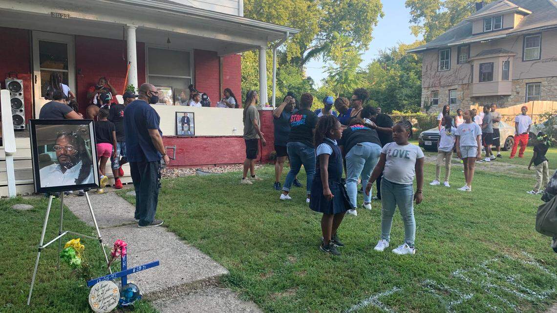 Friends and family of Tarey Johnson, 28, gathered for a vigil Thursday for a celebration of life. Johnson was fatally shot outside his home in the 3000 block of Olive Street on Aug. 28.