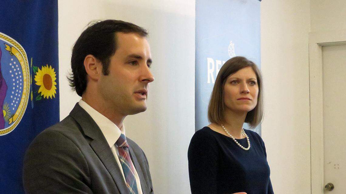 Joshua Svaty and running mate Katrina Lewison