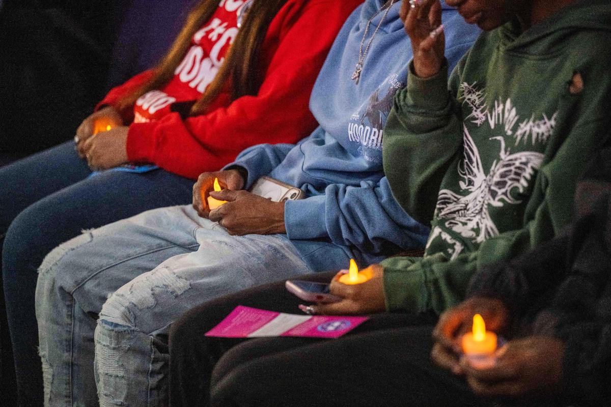 A prayer vigil is held on Monday, Dec. 30, 2024 at Great Metropolitan Church of Christ in Kansas City.