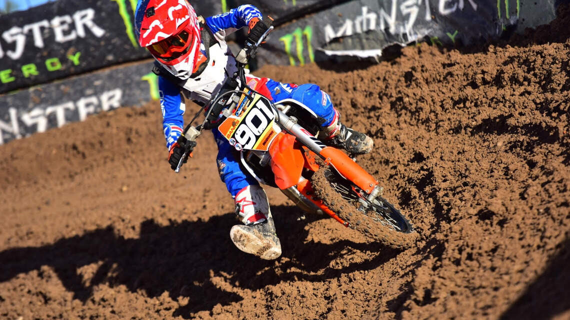 He rode a dirt bike before a bicycle. Now fifth-grader is a motocross champ