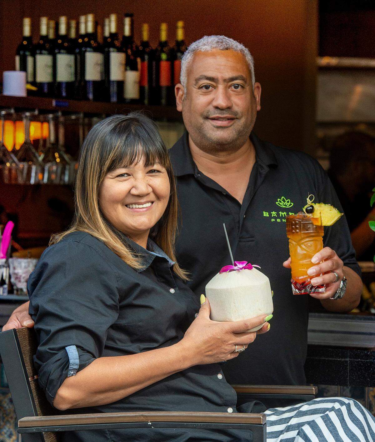 Chef Penny Mufuka and her husband, Doug Mufuka, owners of Bamboo Penny’s.