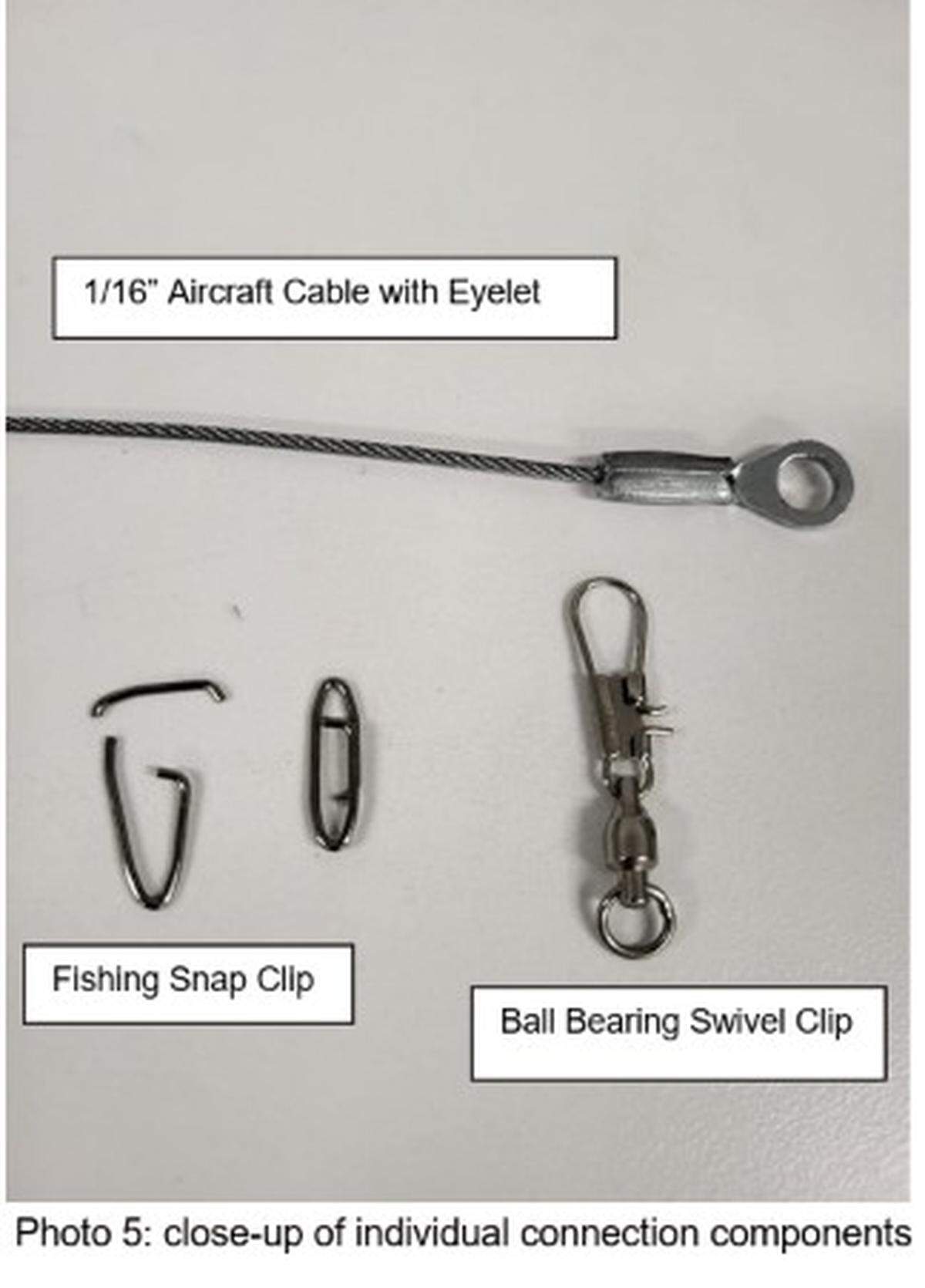 In December, DuBois Consultants of Kansas City submitted an “Art Structural Evaluation Report” that included photos of the various connectors used on the Nick Cave piece “The Air Up There,” which for 20 months hung from the ceiling of entry terminal at Kansas City International Airport. One of 2,800 spinners fell in October 2024 after a single fishing snap clip failed.