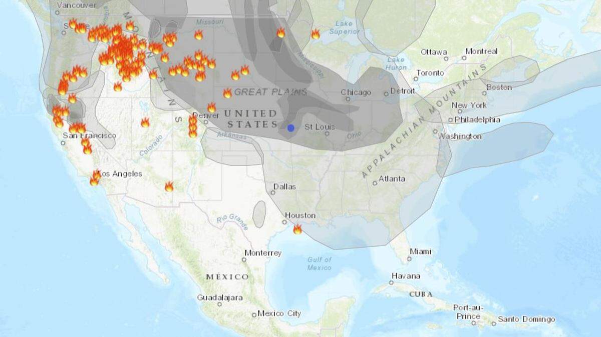 Plumes of smoke traveling from wildfires in the western parts of the United States and Canada are finding their way to Kansas City and other parts of the nation bringing poor air quality thousands of miles away from the blazes.