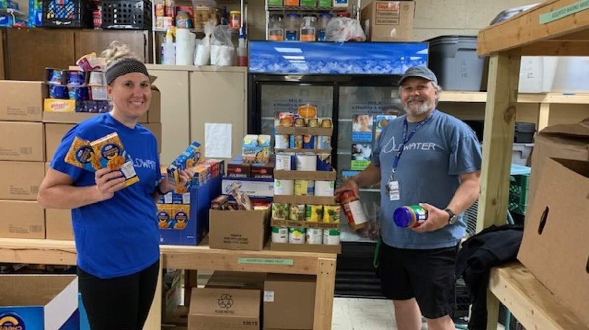 One of the important things Coldwater of Lee’s Summit staff and volunteers do is make sure the food pantry shelves are stocked for those in need of groceries.