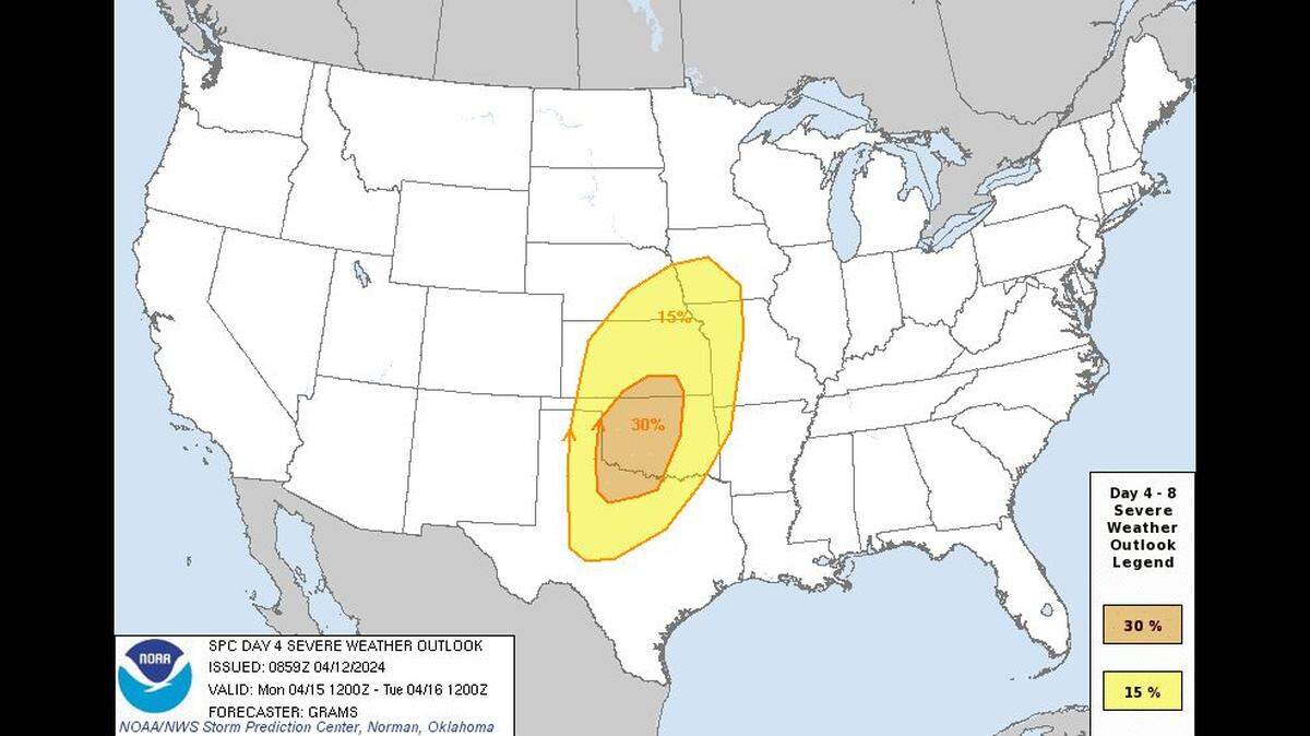 Significant severe weather will be possible early next week across the central U.S., including the Kansas City area, according to the National Weather Service’s Storm Prediction Center. Although the details of the storms are still uncertain, people are advised to stay updated with the latest forecast.