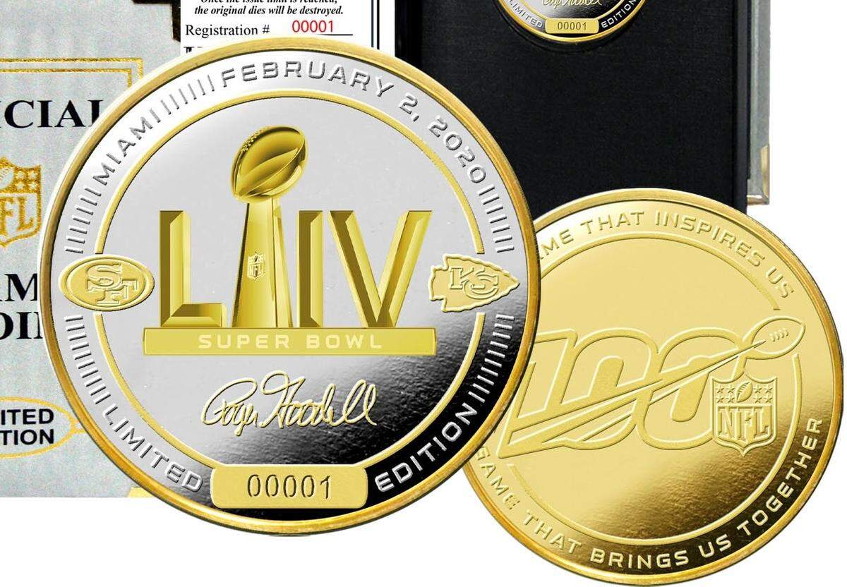 This coin was used for Super Bowl LIV, which the Chiefs won 31-20 over the 49ers.