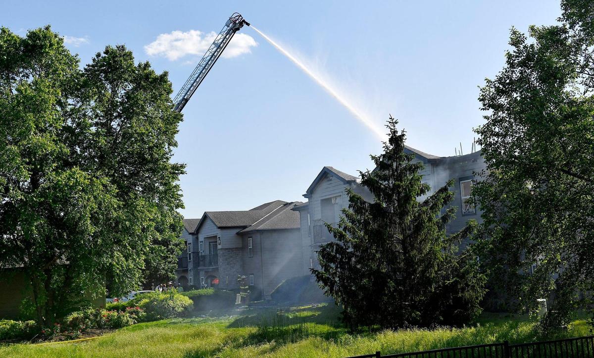 Firefighters were battling a two-alarm fire that had engulfed an Overland Park apartment building near Interstate 35, the Overland Park Fire Department said Friday afternoon. Firefighters responded to the blaze about 3:50 p.m. at the Highlands North and South apartment complex in the 8000 block of Farley St. A second-alarm was sounded shortly after 4 p.m., sending additional firetrucks and crews to the the scene.
