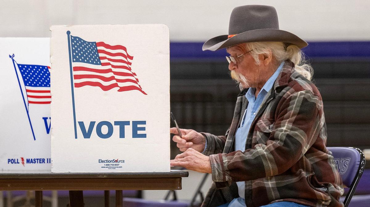 A voter in April in Raytown. The Republican candidates for Missouri secretary of state are proposing significant changes to the state’s elections.