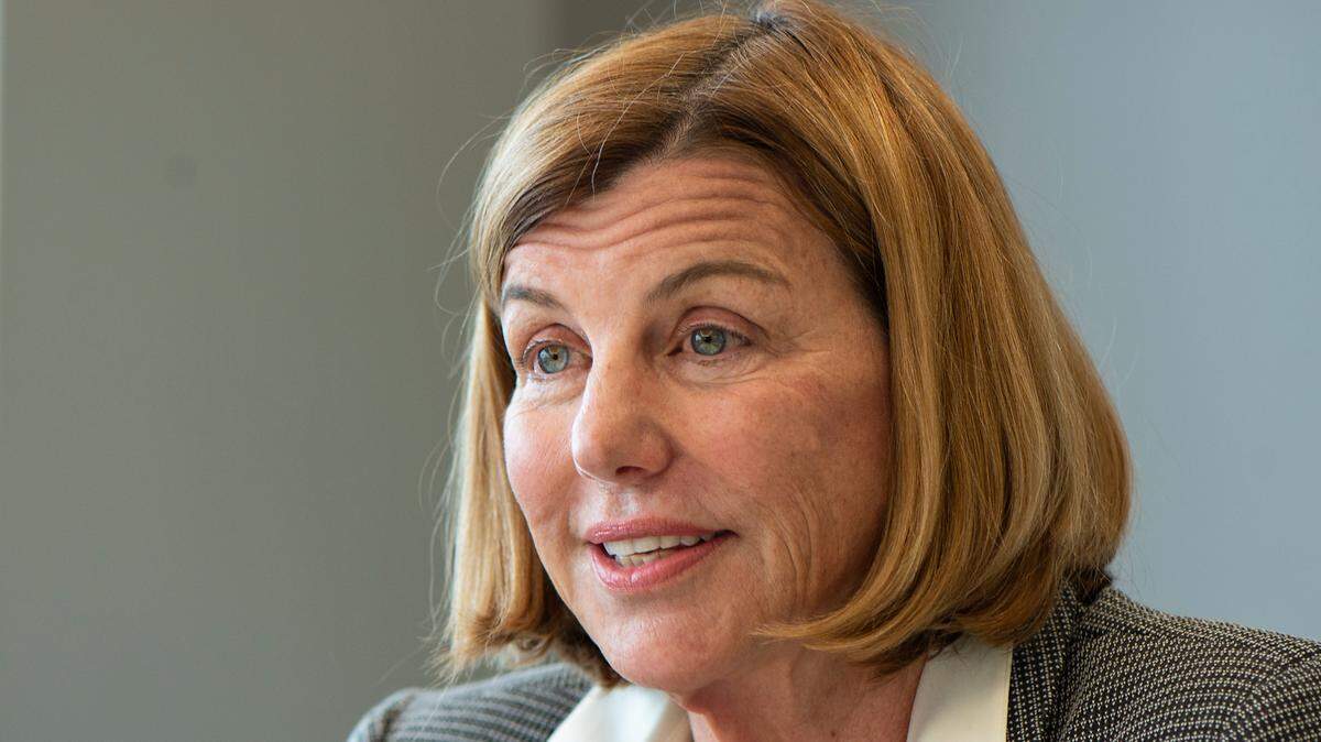 Missouri Democratic nominee for U.S. Senate Trudy Busch Valentine answers questions from The Kansas City Star editorial board Thursday, September 22, 2022.